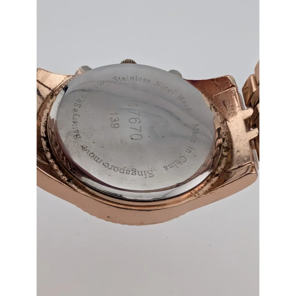 Women's Rose‎ Gold Tone Watch 38mm Case 7.25